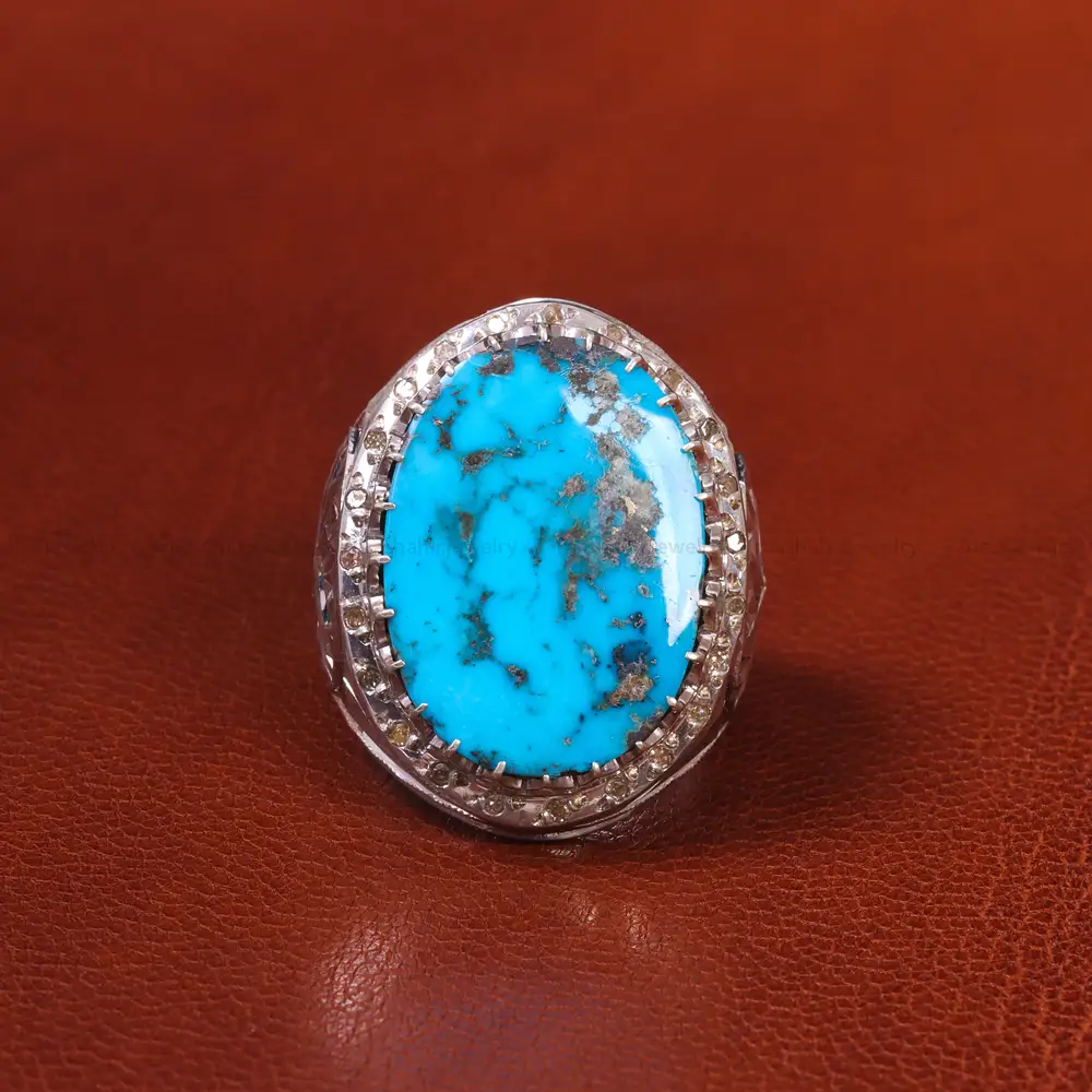 انگشتر فیروزه شجری مردانه کد 20201