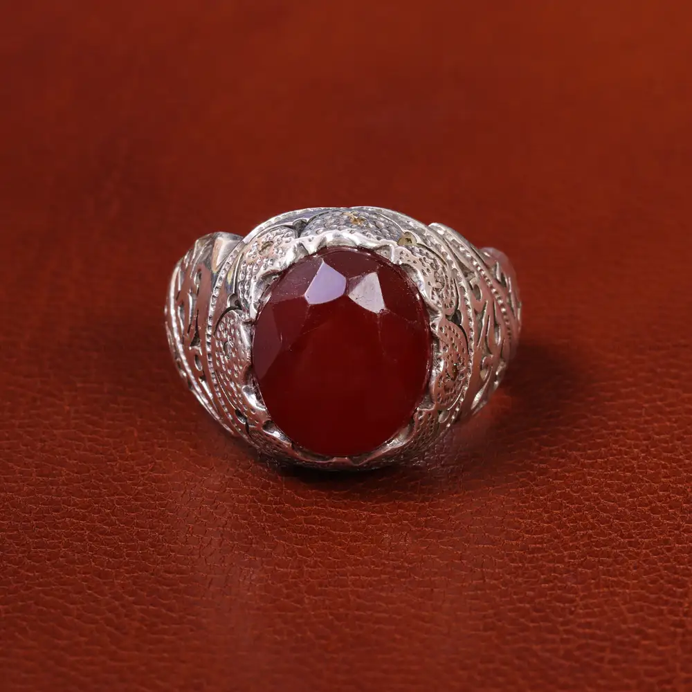 انگشتر یاقوت سرخ مردانه کد 20204