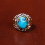 انگشتر فیروزه شجری مردانه کد 20317