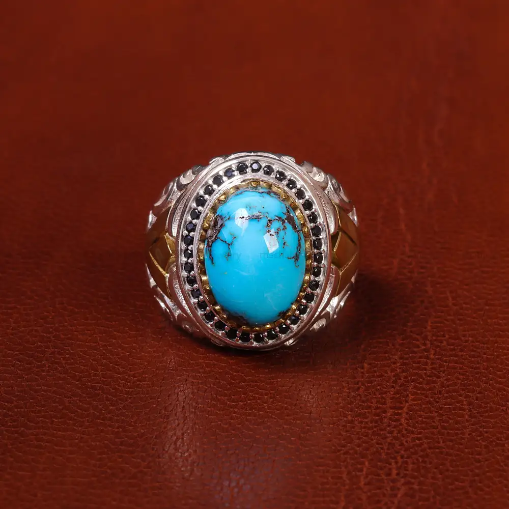 انگشتر فیروزه شجری مردانه کد 20317