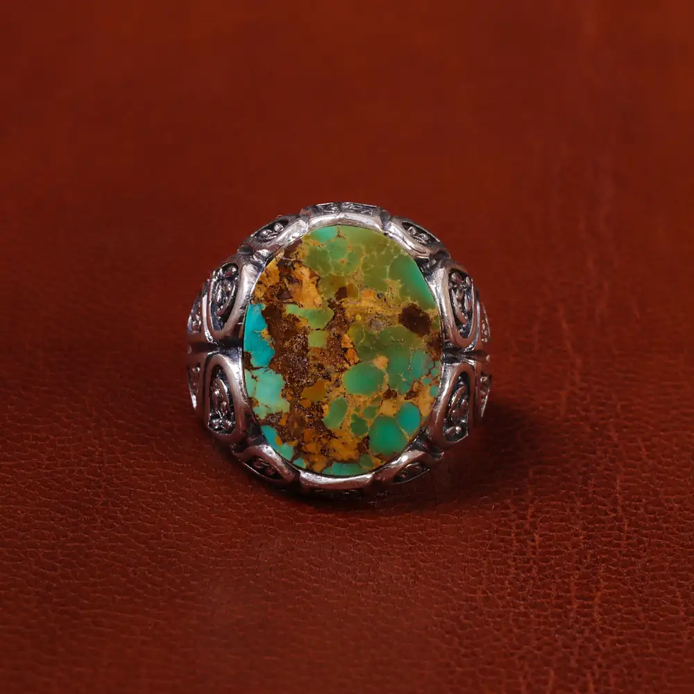 انگشتر فیروزه شجری مردانه کد 20326