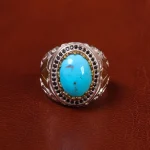 انگشتر فیروزه شجری مردانه کد 20333