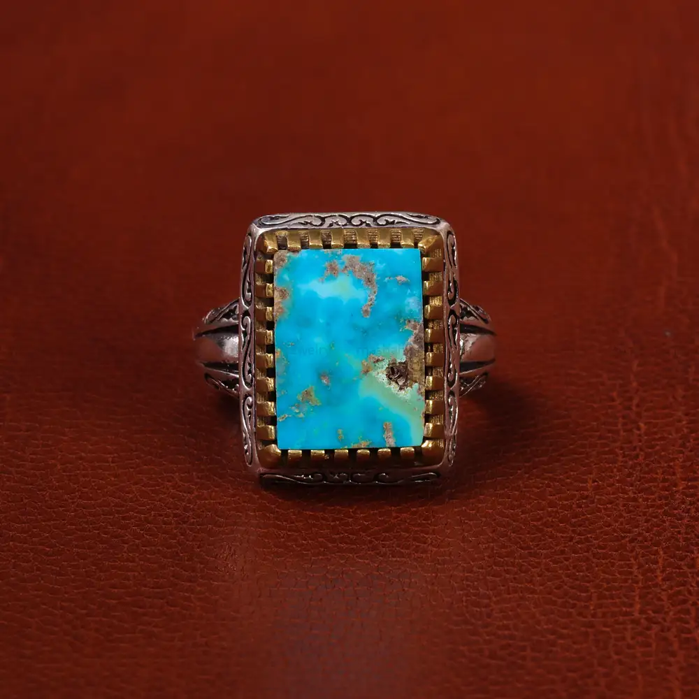 انگشتر فیروزه شجری مردانه کد 20353