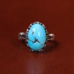 انگشتر فیروزه شجری مردانه کد 20407