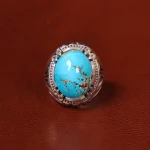 انگشتر فیروزه شجری مردانه کد 20421