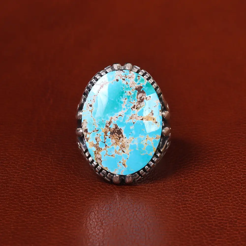 انگشتر فیروزه شجری مردانه کد 20422