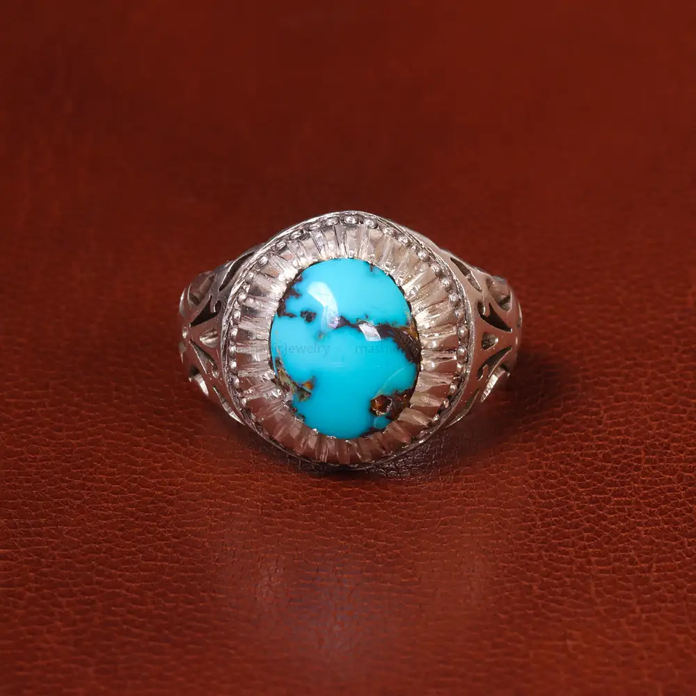 انگشتر فیروزه شجری مردانه کد 20433