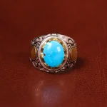 انگشتر فیروزه شجری مردانه کد 20445