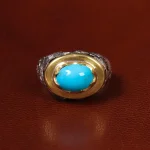 انگشتر فيروزه عجمی مردانه کد 20464