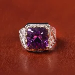 انگشتر آمیتیست مردانه کد 20484