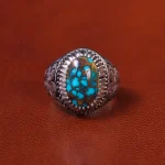 انگشتر فیروزه شجری مردانه کد 20497
