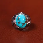انگشتر فیروزه شجری مردانه کد 20499