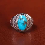 انگشتر فیروزه شجری مردانه کد 20516
