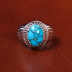 انگشتر فیروزه شجری مردانه کد 20528