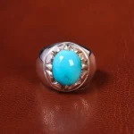 انگشتر فيروزه عجمی مردانه کد 20533