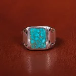 انگشتر فیروزه شجری مردانه کد 20540