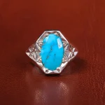 انگشتر فیروزه شجری مردانه کد 20541