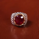انگشتر یاقوت سرخ مردانه کد 20552