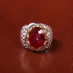 انگشتر یاقوت سرخ مردانه کد 20555