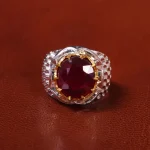 انگشتر یاقوت سرخ مردانه کد 20556