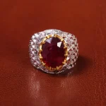 انگشتر یاقوت سرخ مردانه کد 20557