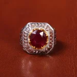 انگشتر یاقوت سرخ مردانه کد 20575