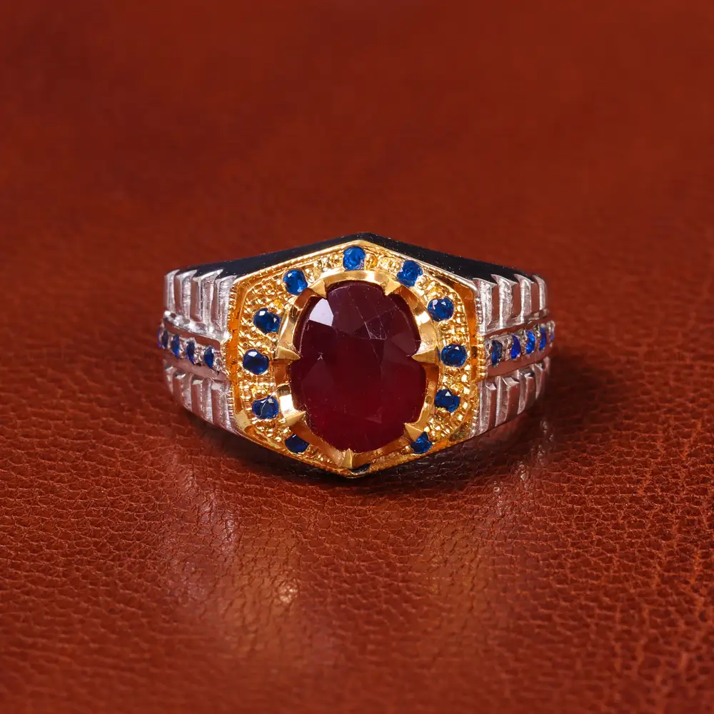 انگشتر یاقوت سرخ مردانه کد 20588