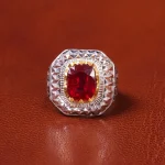 انگشتر یاقوت سرخ مردانه کد 20594