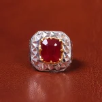 انگشتر یاقوت سرخ مردانه کد 20613