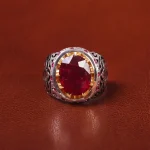 انگشتر یاقوت سرخ مردانه کد 20620