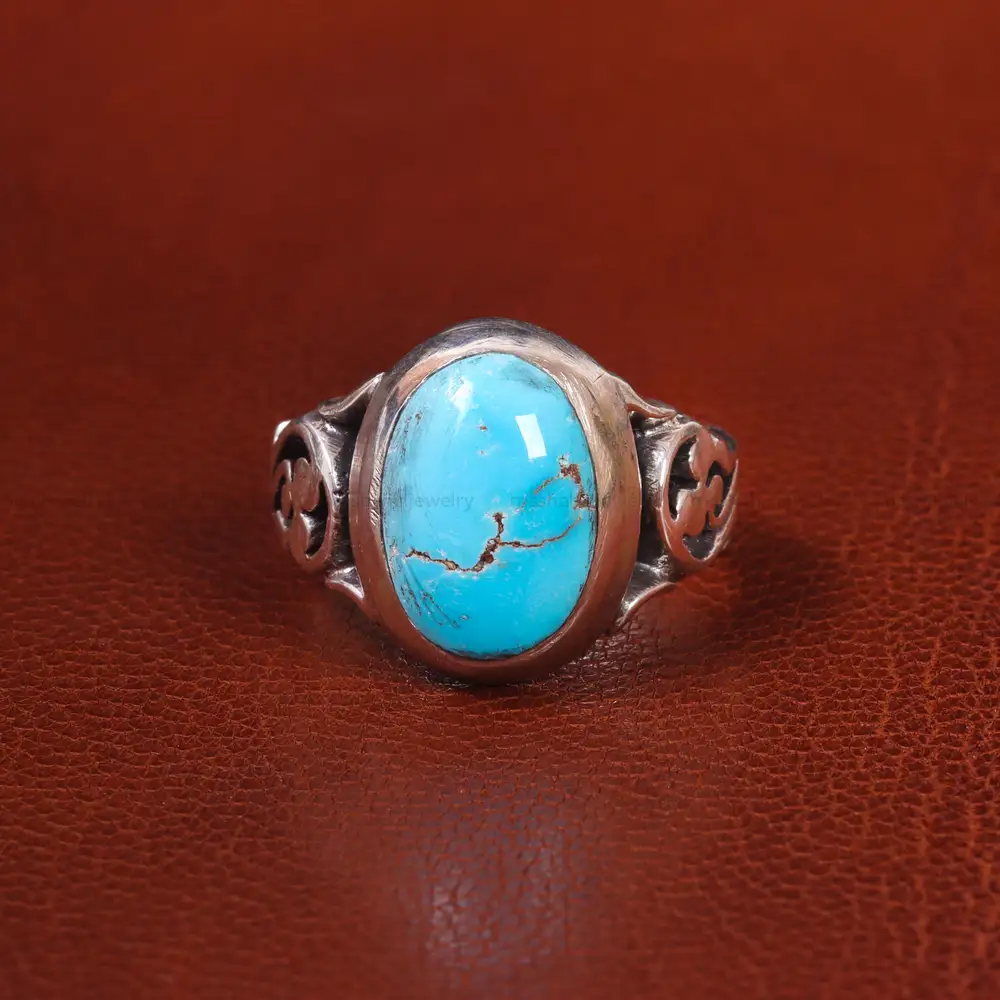 انگشتر فیروزه شجری مردانه کد 20639