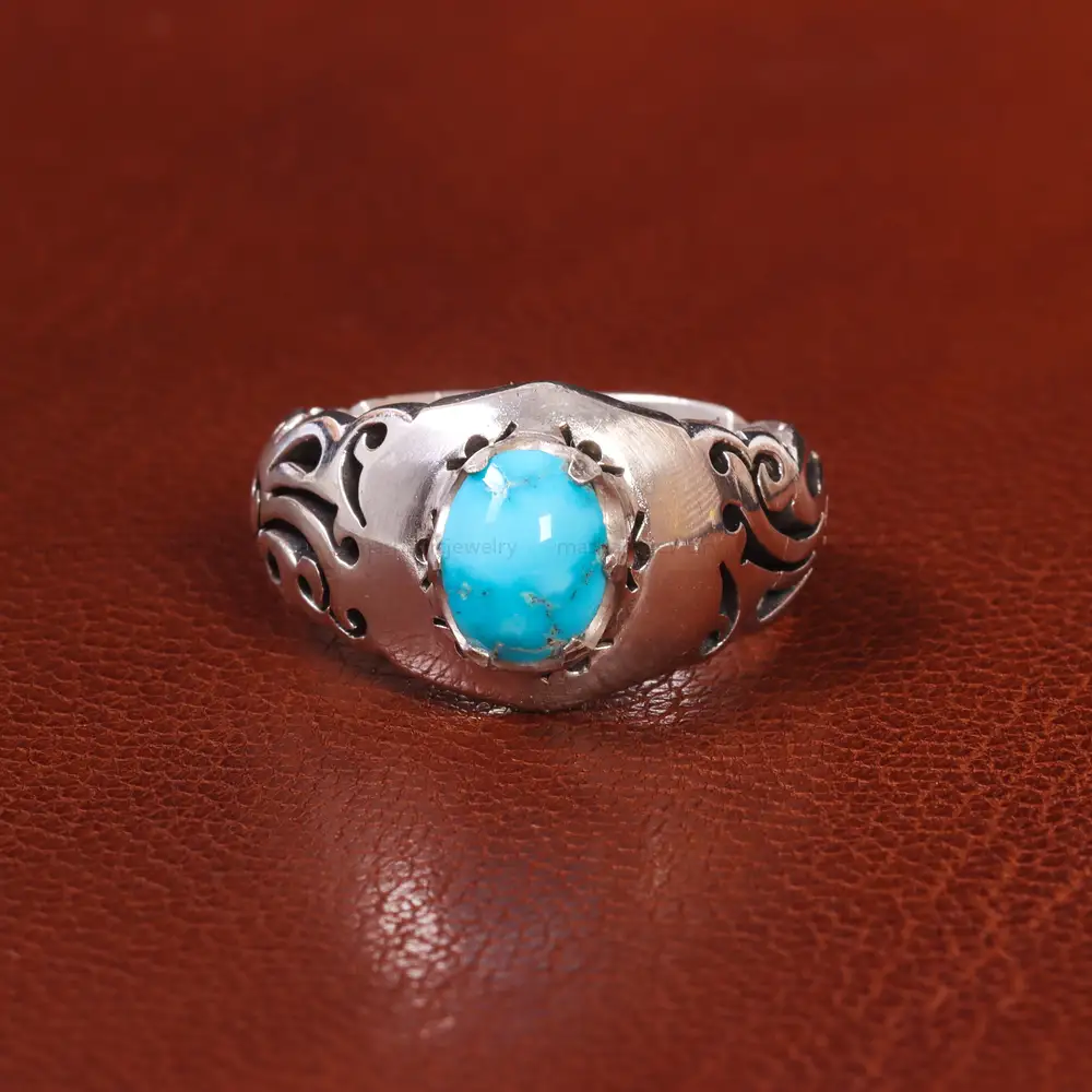 انگشتر فیروزه شجری مردانه کد 20647