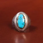 انگشتر فیروزه شجری مردانه کد 20650