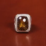 انگشتر سیترین مردانه کد 20683