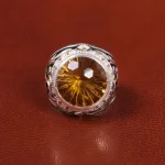 انگشتر سیترین مردانه کد 20685