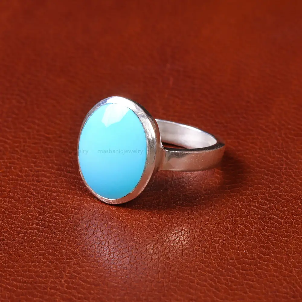 انگشتر فيروزه عجمی مردانه کد 17238