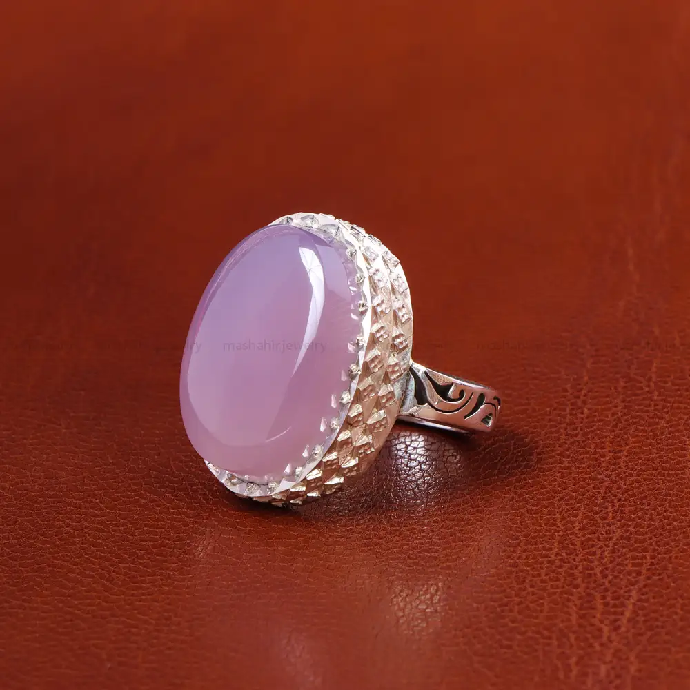 انگشتر عقیق سوسنی مردانه کد 20024