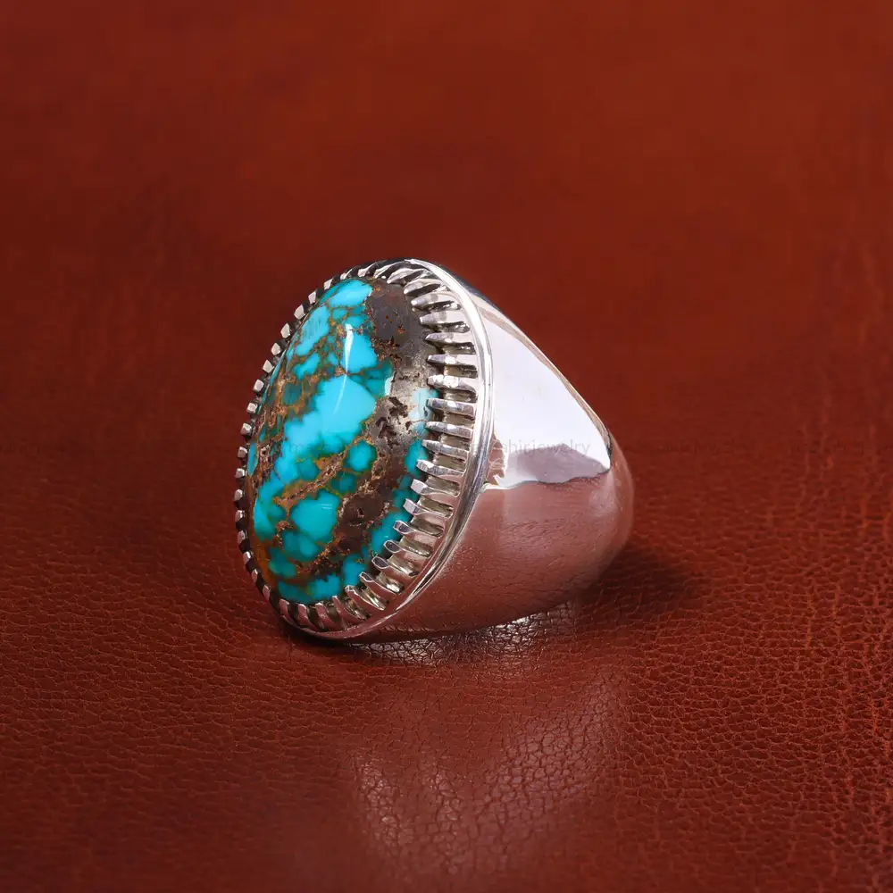 انگشتر فیروزه شجری مردانه کد 20545