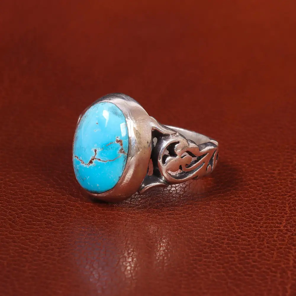 انگشتر فیروزه شجری مردانه کد 20639