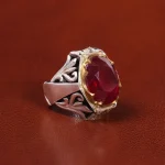 انگشتر یاقوت سرخ مردانه کد 20689