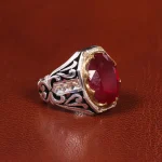 انگشتر یاقوت سرخ مردانه کد 20691