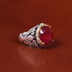 انگشتر یاقوت سرخ مردانه کد 20694