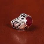 انگشتر یاقوت سرخ مردانه کد 20698