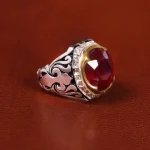 انگشتر یاقوت سرخ مردانه کد 20699