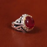 انگشتر یاقوت سرخ مردانه کد 20702