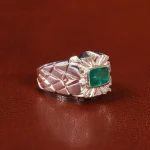 انگشتر زمرد مردانه کد 20712