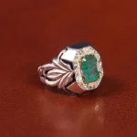 انگشتر زمرد مردانه کد 20715