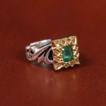 انگشتر زمرد مردانه کد 20718