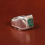 انگشتر زمرد مردانه کد 20719