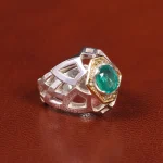 انگشتر زمرد مردانه کد 20721